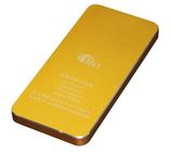 El banco portátil universal amarillo 4000mAh del poder se dobla USB con el CE/ROSH/FCC aprobada