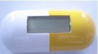 Paso de ABS contador podómetro blanco y amarillo personalizan Pedometers