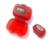 Podómetro contador de paso de ABS rojo con 10 pasos un búfer de memoria de 7dias y corrección de errores