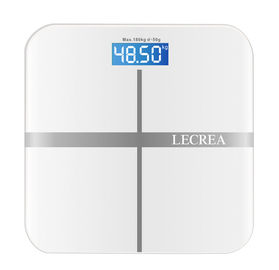 Precisión electrónica moderna blanca de cristal de las básculas de baño alta elegante