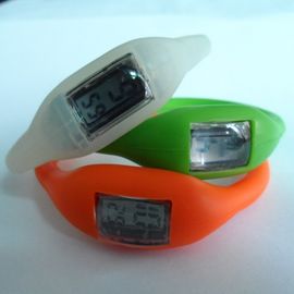 Reloj negro del deporte de la banda de reloj de la pulsera del silicón para acampar/que camina