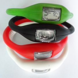 Reloj de goma del ion del anión del reloj de la pulsera del silicón de Digitaces con los materiales respetuosos del medio ambiente