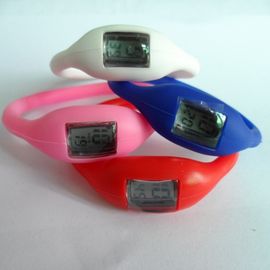 Reloj de goma del anión del ion de la jalea del reloj de la pulsera del silicón de los colores de Pms con la Seda-Pantalla impresa