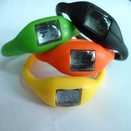 Reloj unisex de la pulsera del silicón, reloj de goma de la pulsera de la prenda impermeable del ion de la jalea de los deportes
