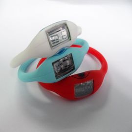 Reloj respetuoso del medio ambiente de la pulsera del silicón del 100%, reloj de la nadada de la muñeca de los deportes de la ión negativo del anión