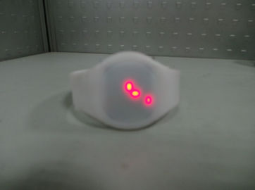 Reloj llevado estupendo de Screnn del tacto del silicón del reloj blanco de la pulsera Niza