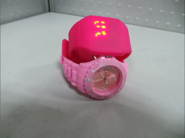 Reloj impermeable diario de la pulsera del silicón, reloj llevado silicón de la pantalla táctil, OEM