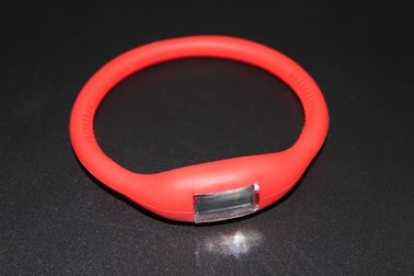 El reloj de la pulsera de la pulsera de los deportes con el ion de la jalea de la goma de silicona, rojo llevó el reloj