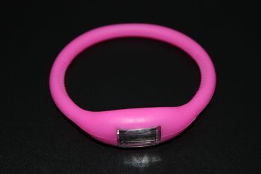 El reloj de la pulsera de la pulsera de los deportes con el ion de la jalea de la goma de silicona, rojo llevó el reloj