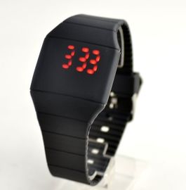 Reloj de la pulsera del silicón del centelleo del reloj de la pantalla táctil con el logotipo de encargo