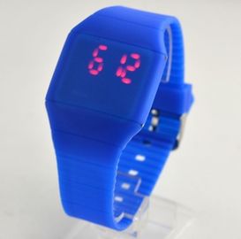 El silicón del azul/blanco de la moda llevó la correa 100% del silicón del reloj para los muchachos y las muchachas
