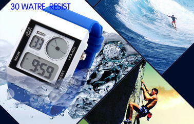 Tiempo dual del reloj análogo-digital unisex del paso acelerado con 5 contraluces de los colores
