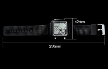 El reloj análogo del LCD de la banda de la PU del contraluz del EL, alarma los relojes de Digitaces