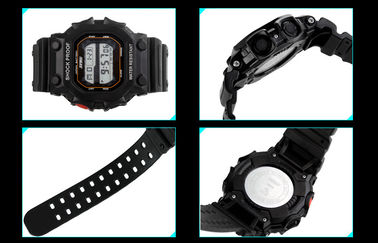 Relojes para hombre de la hebilla del contraluz del EL del reloj de Digitaces del deporte del cuadrado de Skmei