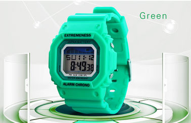 Los ABS blancos del reloj de Digitaces de las señoras elegantes encajonan 12/24 horas de relojes