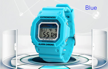 Los ABS blancos del reloj de Digitaces de las señoras elegantes encajonan 12/24 horas de relojes