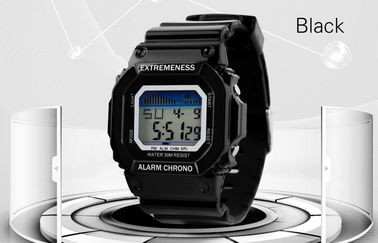 Los ABS blancos del reloj de Digitaces de las señoras elegantes encajonan 12/24 horas de relojes