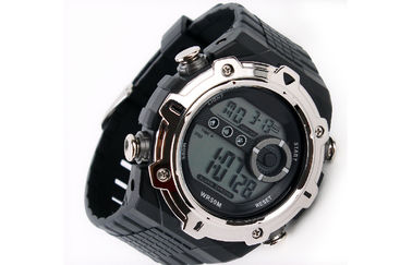 Relojes electrónicos de la PU del carillón por hora del reloj de Digitaces de la cara grande para el hombre