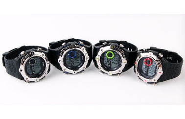 Relojes electrónicos de la PU del carillón por hora del reloj de Digitaces de la cara grande para el hombre