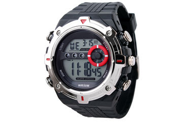 Relojes electrónicos de la PU del carillón por hora del reloj de Digitaces de la cara grande para el hombre