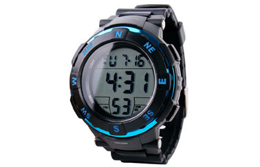 Exhibición grande del LCD de Digitaces de la alarma diaria multifuncional impermeable negra del reloj