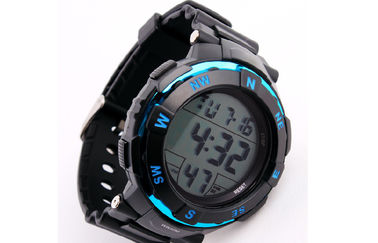 Exhibición grande del LCD de Digitaces de la alarma diaria multifuncional impermeable negra del reloj