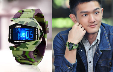Reloj unisex multifuncional de los militares de la atmósfera del contraluz 3 del EL del reloj de Digitaces