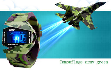 Reloj unisex multifuncional de los militares de la atmósfera del contraluz 3 del EL del reloj de Digitaces