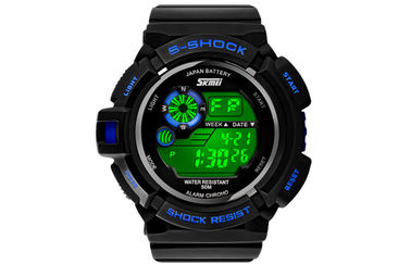 Reloj de Digitaces multifuncional de la pantalla negra del LCD del muchacho con la alarma diaria