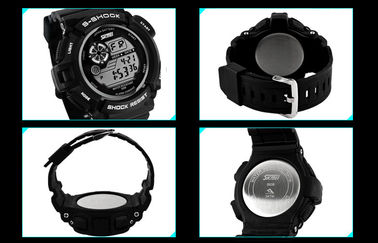 Reloj de Digitaces multifuncional de la pantalla negra del LCD del muchacho con la alarma diaria