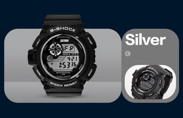Reloj de Digitaces multifuncional de la pantalla negra del LCD del muchacho con la alarma diaria