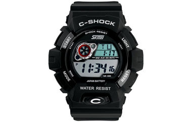 12/24 prendas impermeables de la atmósfera del reloj 3 del LCD del choque de la hora para los hombres jovenes
