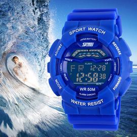 Reloj de Digitaces multifuncional de la exhibición del LCD con el estuche de plástico del ABS