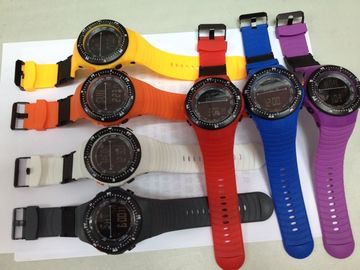 Reloj multifuncional negro del LCD Digital con la luz de la parte posterior del EL