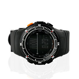 Reloj multifuncional negro del LCD Digital con la luz de la parte posterior del EL