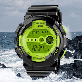 Correa multifuncional de la PU del modelo del S-Choque del reloj de Digitaces para la juventud de los estudiantes