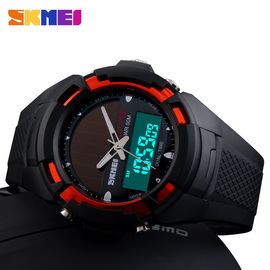 Relojes duales del choque del cuarzo de Digitaces del deporte al aire libre de la energía solar del tiempo