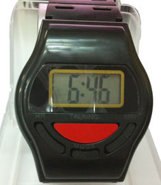 El EL del reloj del dígito de la voz que habla humana hace excursionismo el reloj por hora del carillón para el varón