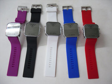 Relojes coloridos durables de la pulsera del reloj/del silicón de la pulsera del silicón