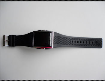 Reloj modificado para requisitos particulares suavidad de la pulsera del silicón de los deportes, relojes blancos de la correa