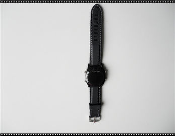 Reloj llevado silicón negro personalizado con la correa suave del silicón