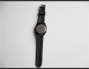 Reloj llevado silicón negro personalizado con la correa suave del silicón