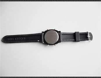 Reloj llevado silicón negro personalizado con la correa suave del silicón
