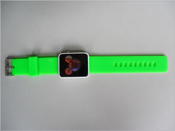 Prenda impermeable verde del reloj de la pulsera del silicón, Digital Mickey Mouse Watchs