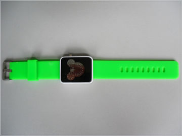 Prenda impermeable verde del reloj de la pulsera del silicón, Digital Mickey Mouse Watchs