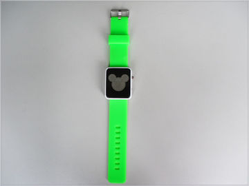 Prenda impermeable verde del reloj de la pulsera del silicón, Digital Mickey Mouse Watchs