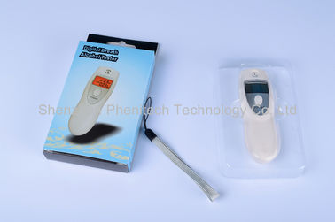 Alcoholímetro blanco de la respiración de Digitaces con el sensor del alcohol del óxido del semiconductor