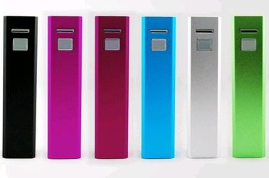2600mAh banco portátil del poder del metal USB, negro de plata verde rosado rojo