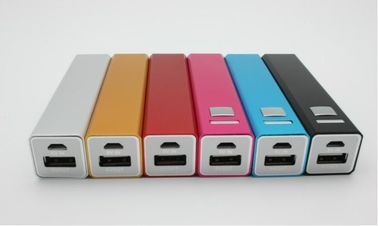 2600mAh banco portátil del poder del metal USB, negro de plata verde rosado rojo