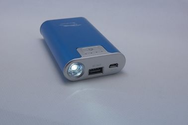 Banco portátil 6600mAh del poder del metal USB de la cámara digital con la antorcha del LED
